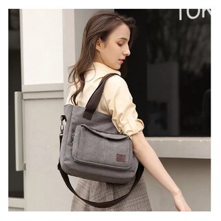 Foto 4 | Bolsa Belug Gris de Lona
