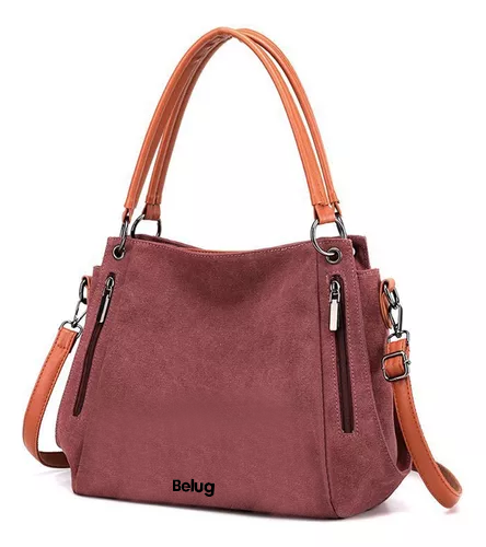 Foto 2 pulgar | Bolso Multifuncional de Lona de Gran Capacidad Rosa para Mujer