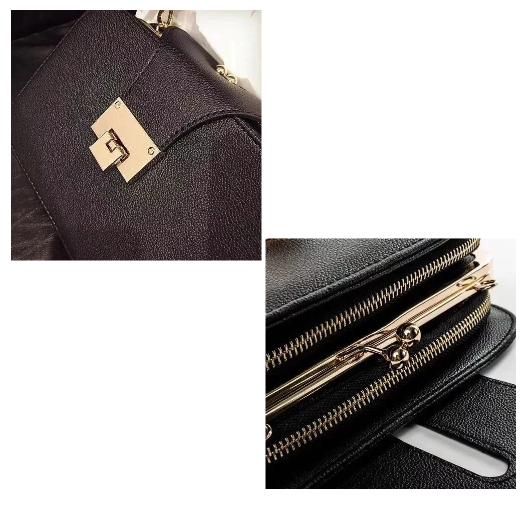 Foto 5 pulgar | Bolso Bandolera Belug Negra para Mujer