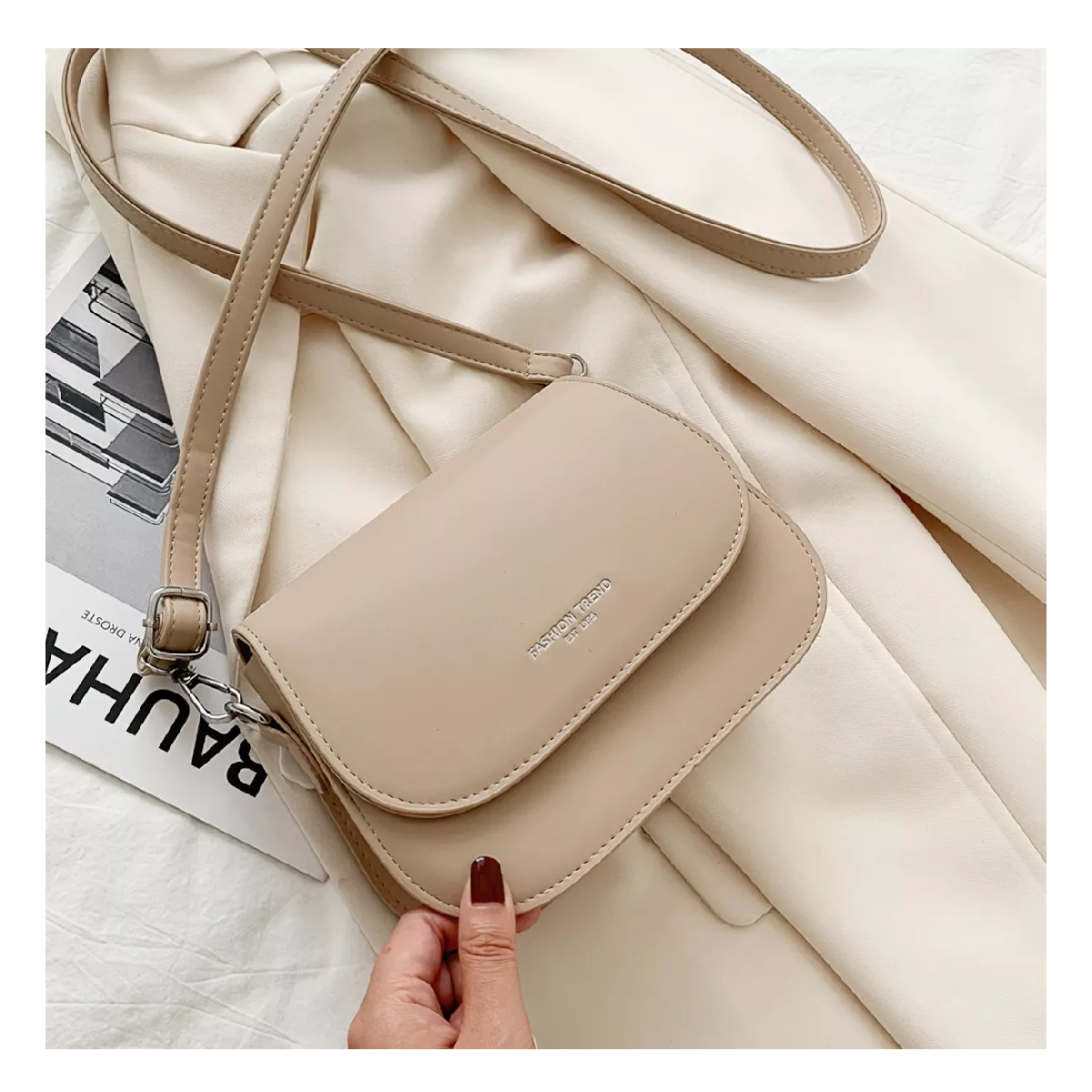 Foto 3 | Bolsa Bandolera Belug Marrón para Mujer