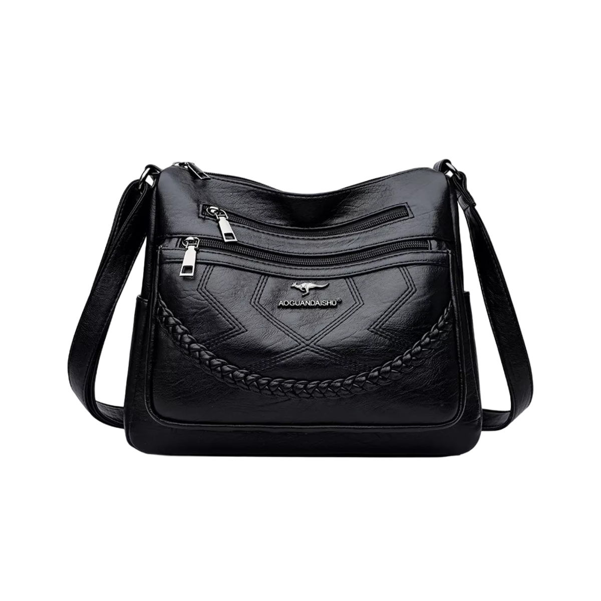 Bolso Casual Bandolera Cruzada Negra para Mujer