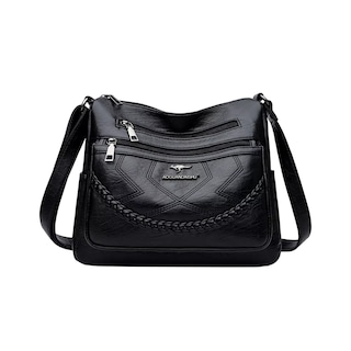 Foto 1 | Bolso Casual Bandolera Cruzada Negra para Mujer