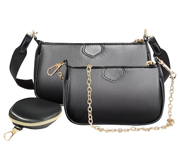 Foto 1 | Bolsa 3 En 1 Belug color Negro para Mujer 3 Piezas