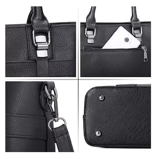 Foto 2 | Bolsas De Mano Para Mujer Bandolera Moda Hombro Tote Negro