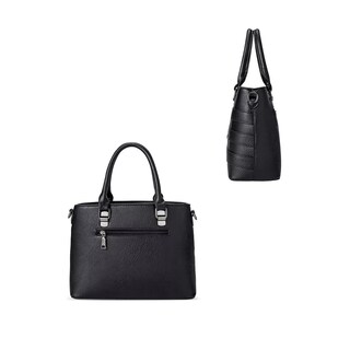 Foto 4 | Bolsas De Mano Para Mujer Bandolera Moda Hombro Tote Negro