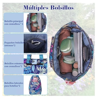 Foto 5 | Bolsa De Mujer Tote Bag Color Hojas