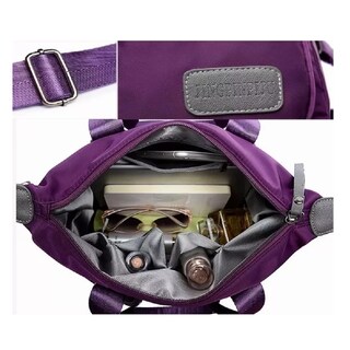 Foto 3 | Bolso Multifuncional Impermeable Y Antirrobo Para Mujer Morada