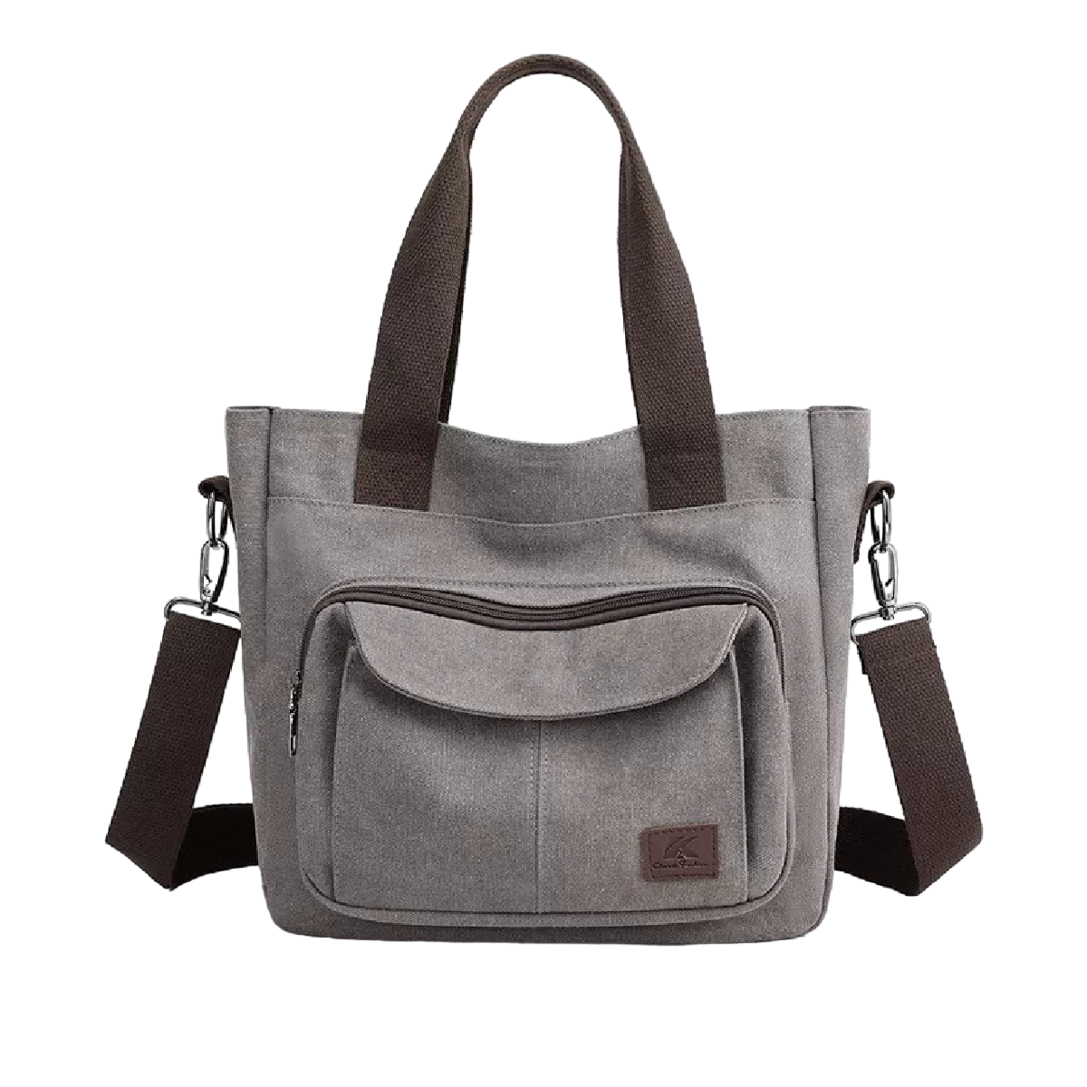 Foto 2 pulgar | Bolsa Moderna Y Urbana De Lona De Gran Capacidad Para Mujer Gris Cafe