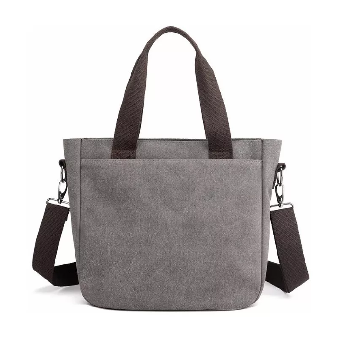 Foto 3 pulgar | Bolsa Moderna Y Urbana De Lona De Gran Capacidad Para Mujer Gris Cafe