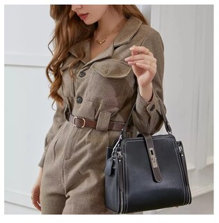 Foto 6 | Bolsa Para Dama Crossbody De Hombro Correa Ajustable, Negro
