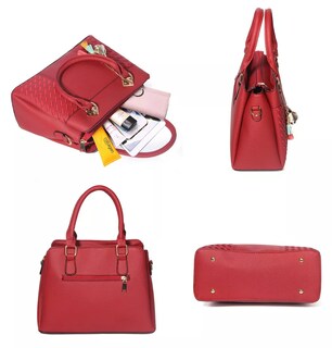 Foto 4 | Bolso Para Mujer Moda Lujo Elegante Hombro Oblicuo, Rojo