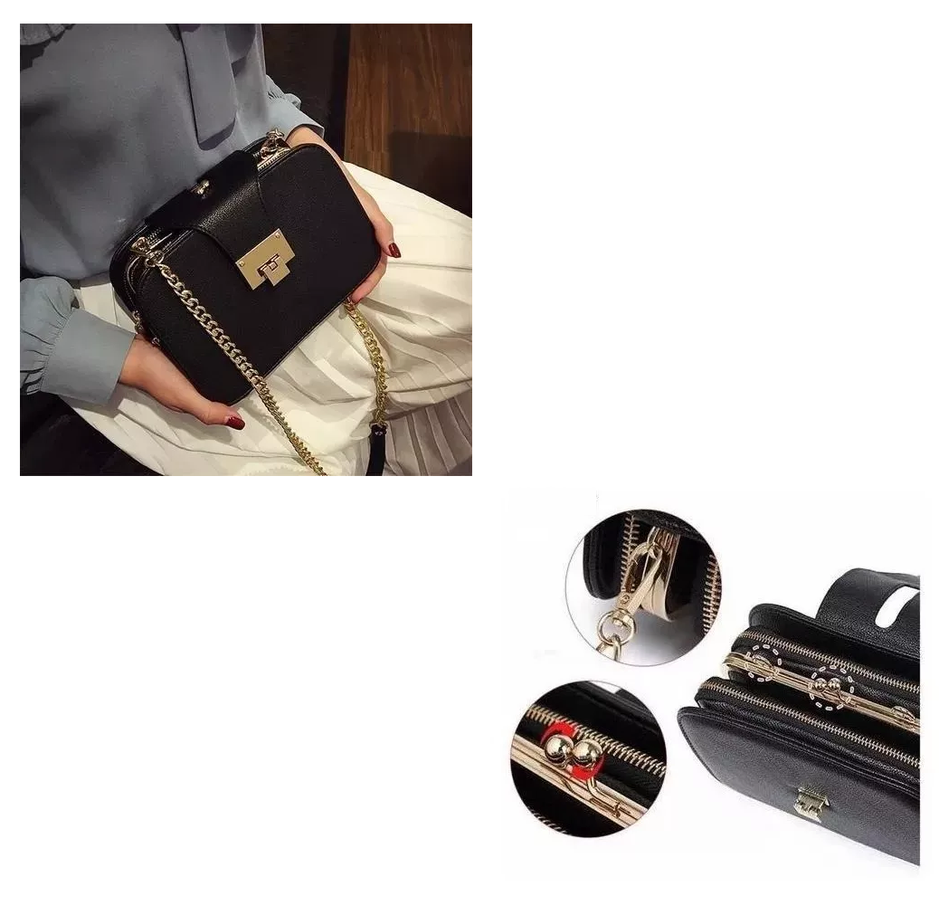 Foto 4 pulgar | Bolso Bandolera Para Mujer Con Hebilla Metálica
