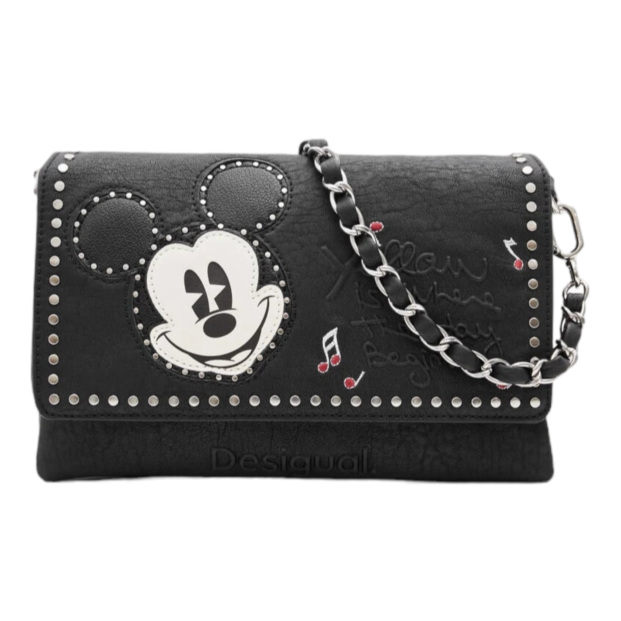 Foto 2 pulgar | Bolso Bandolera M Tachuelas Mickey Mouse Desigual