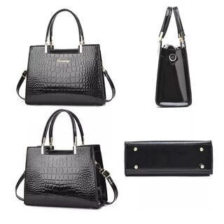 Foto 3 | Bolso Bandolera Negra Dama Elegante Mano Impermeable Moda
