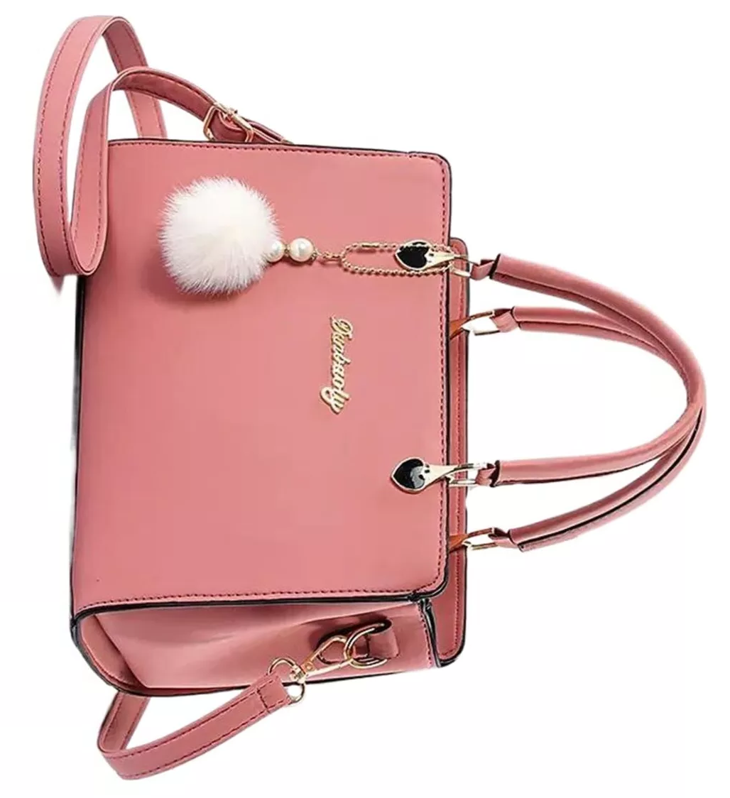 Foto 3 pulgar | Bolsa De Mujer Crossbody Bandolera Casual Vintage Moda Pendient Rosa