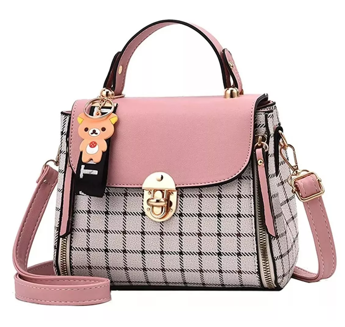 Foto 2 pulgar | Bolso Antirrobo De Hombro De Mujer Rosa