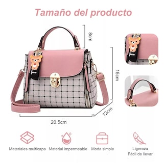 Foto 2 | Bolso Antirrobo De Hombro De Mujer Rosa