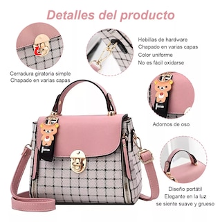 Foto 5 | Bolso Antirrobo De Hombro De Mujer Rosa