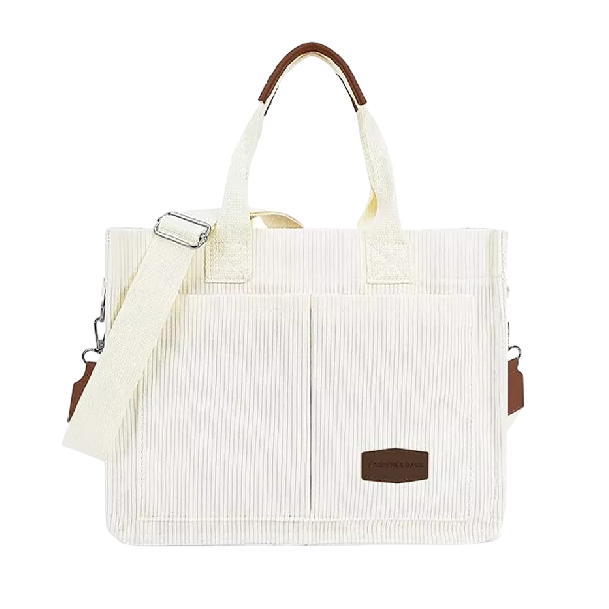 Foto 1 | Bolsa De Pana Con Múltiples Bolsillos Para Mujer Blanco