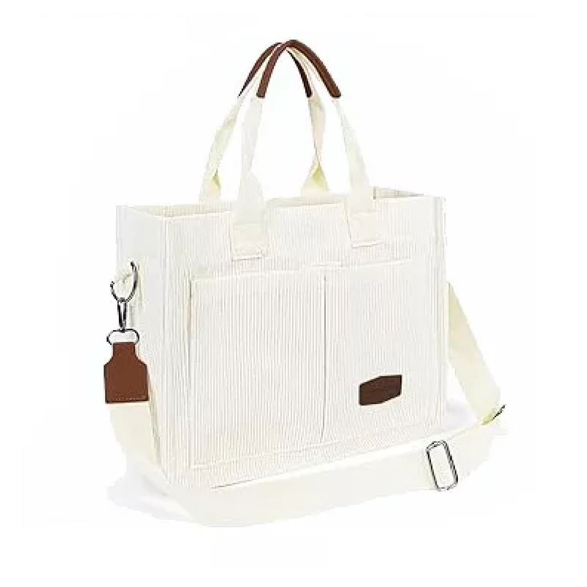 Foto 5 pulgar | Bolsa De Pana Con Múltiples Bolsillos Para Mujer Blanco
