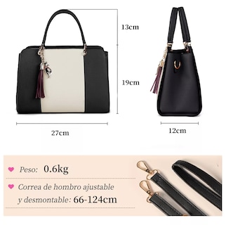 Foto 3 | Bolsa De Mujer Moda Cartera Crossbody Cosmetiquera Tote Pu
