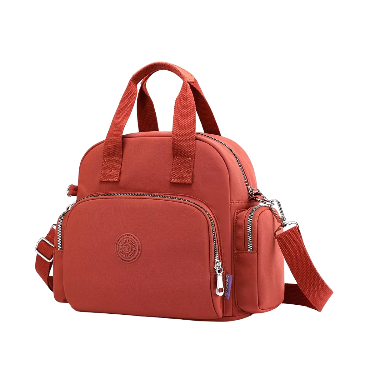 Bolso De Moda Impermeable Para Mujer Con Carga Usb Portátil Naranja