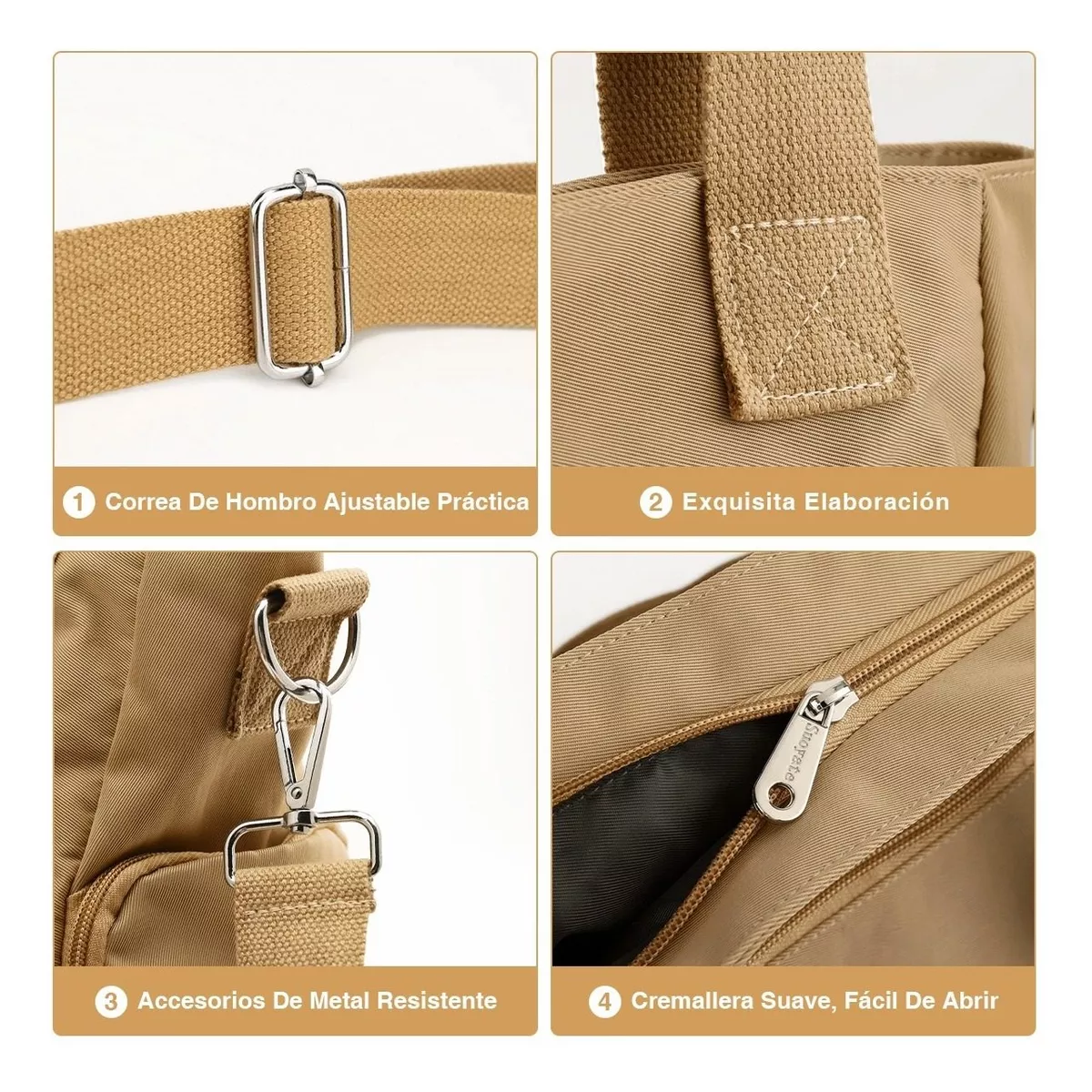 Foto 3 pulgar | Elegante Bolso Resistente Al Agua Y Antirrobo Para Mujer