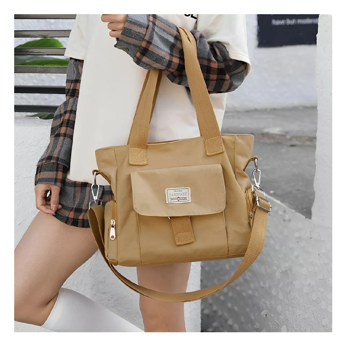 Foto 4 | Elegante Bolso Resistente Al Agua Y Antirrobo Para Mujer