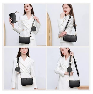 Foto 5 | Bolsa 3 En 1 Moda Mujer Bandolera Crossbody Monedero Cartera