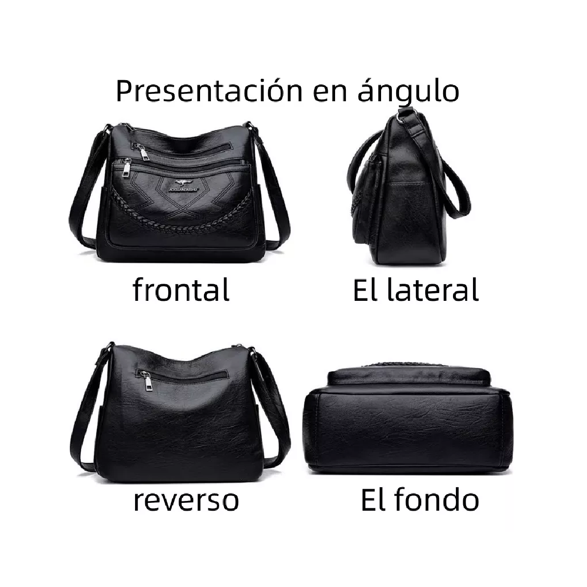Foto 3 pulgar | Bolso Para Mujer Casual De Nueva Moda Para Bandolera Cruzada Negro