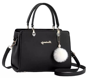 Foto 2 | Bolsa de Mujer Crossbody Bandolera Casual Vintage Negra
