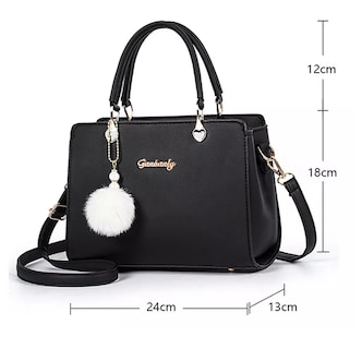 Foto 3 | Bolsa de Mujer Crossbody Bandolera Casual Vintage Negra