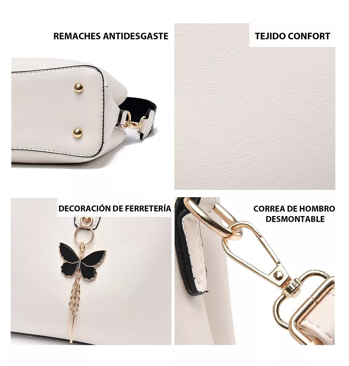 Foto 4 | Bolsa Bandolera Belug Blanca