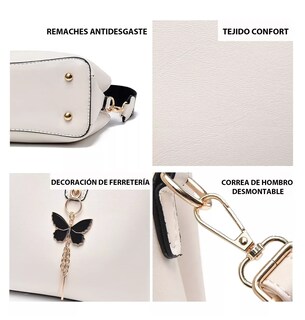 Foto 4 | Bolsa Bandolera Belug Blanca
