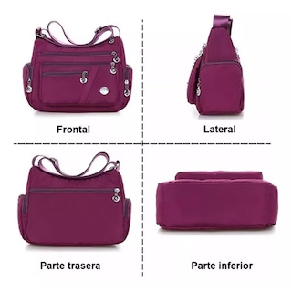 Foto 3 | Bolso Multifuncional Impermeable y Antirrobo Púrpura para Mujer