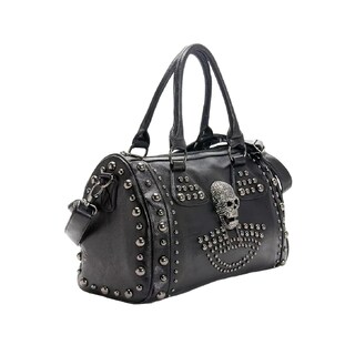 Foto 1 | Bolso de Mano Gótico de Cuero Color Negro