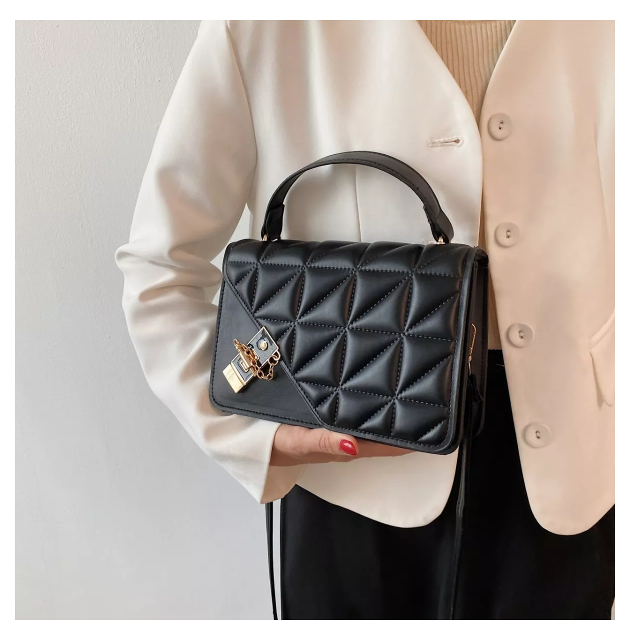 Foto 4 | Bolsa Bandolera Belug Negra