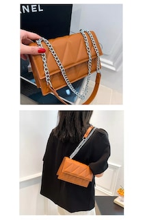 Foto 4 | Bolso Casual de Cuero Pu Ajustable Marrón para Mujer