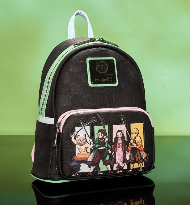 Foto 8 pulgar | Loungefly Mini Backpack Demon Slayer Heroes Group