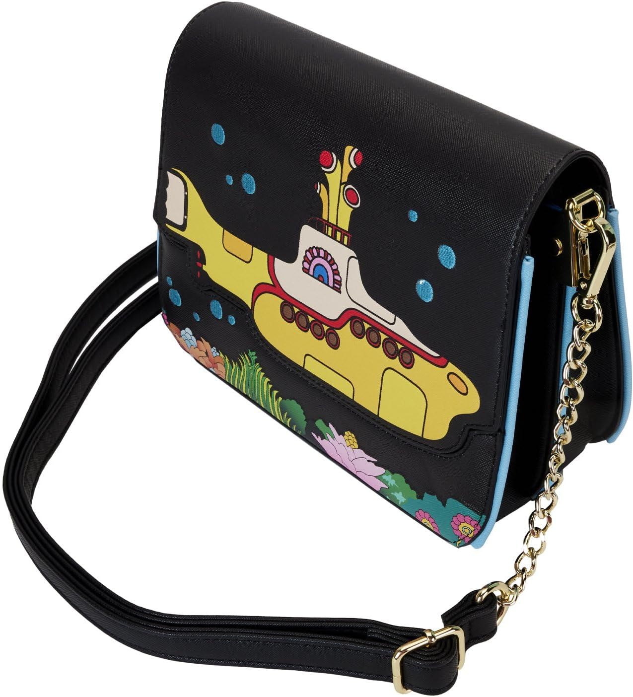 Foto 3 pulgar | Loungefly Crossbody Bag The Beatles Yellow Submarine