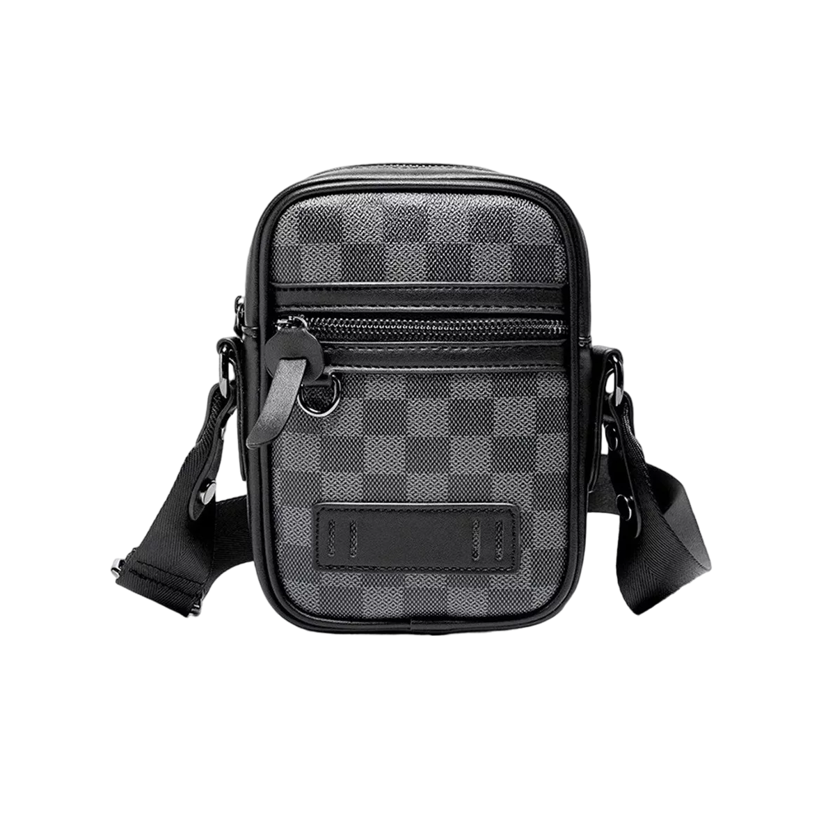 Foto 1 | Bandolera Belug Cuadros Negra para Hombre