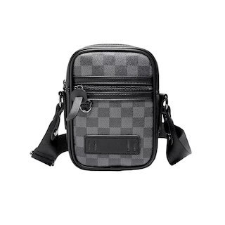 Foto 1 | Bandolera Belug Cuadros Negra para Hombre