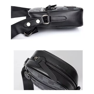 Foto 3 | Bandolera Belug Cuadros Negra para Hombre