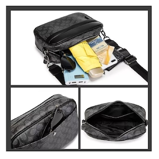 Foto 3 | Bandolera Belug Negra para Hombre