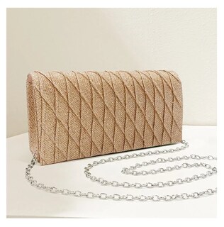 Foto 2 | Bolsa De Mano De Noche Para Fiesta Elegante Con Cadena Dorado