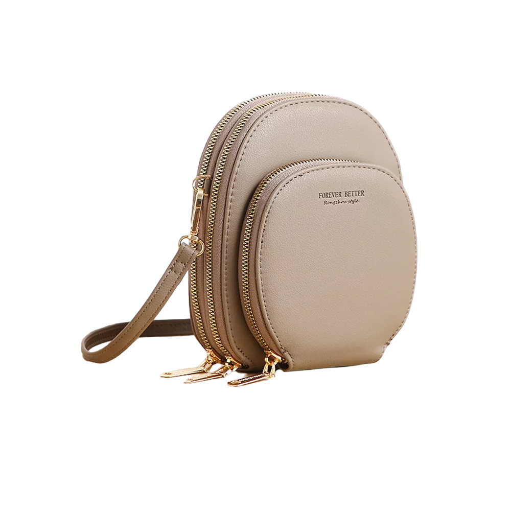 Bolsa De Hombro Redonda Para Mujer Bolso De Mujer Gris