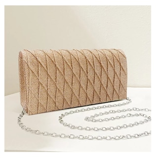 Foto 2 | Bolsa De Mano De Noche Para Fiesta Elegante Con Cadena Dorado