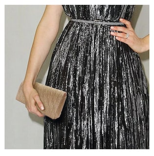 Foto 5 | Bolsa De Mano De Noche Para Fiesta Elegante Con Cadena Dorado