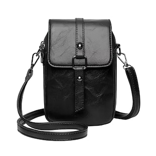 Foto 1 | Bolso Para Mujer Cartera Bandolera De Moda Para Celular Negro