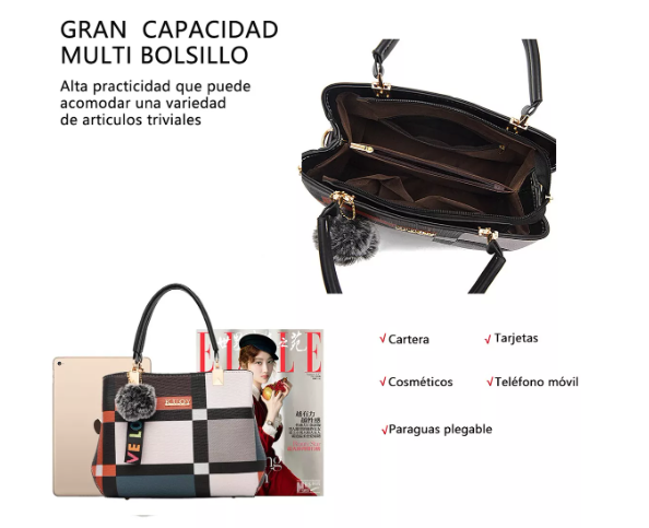 Foto 3 | Bolso Bandolera De Moda De Gran Capacidad Wünd